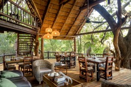 South Africa Safari lodge dining area 