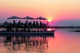 Sunset boat cruise in chobe 