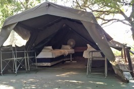 Tent at camp in private reserve 