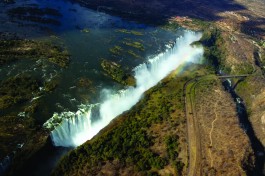 Aerial view of Vic Falls 