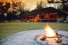 Botswana Safari Adventure, Maun campfire 