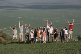 Ngorongoro Crater, Tanzania Safari group 