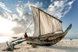 Dhow boat Zanzibar islands 