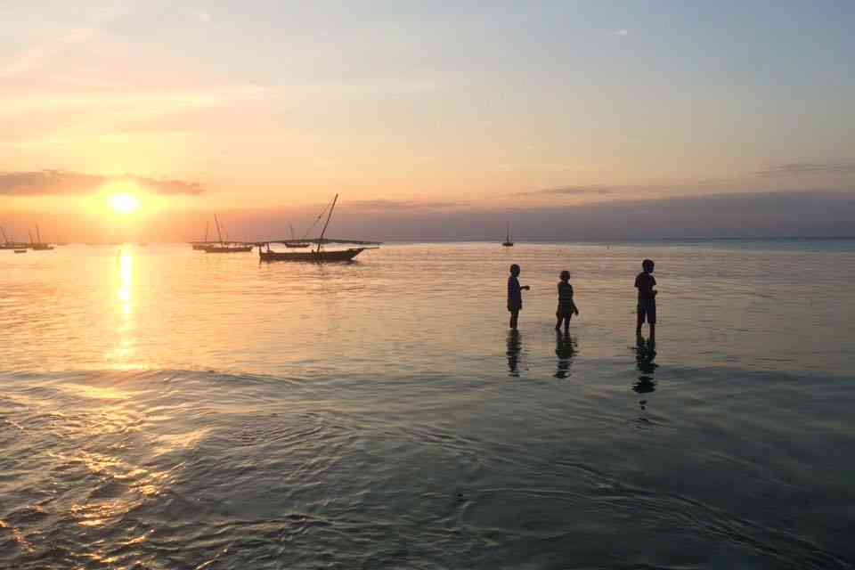 Zanzibar beach holiday, sunset