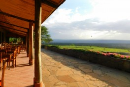 Kenya lakeside safari lodge view 
