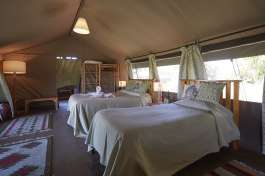 Tent interior, Kenya safari 