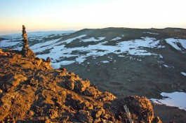 Kilimanjaro peak at sunset 