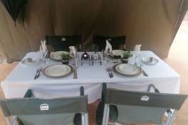 Dining Table at the Tented Camp in Kruger National Park 