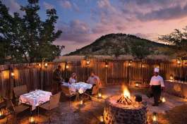 Dinner at Kwa Maritane's boma 