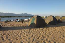 Zambia Lower Zambezi campsite 