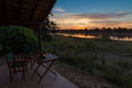 Luxury Tent View at Sunset 
