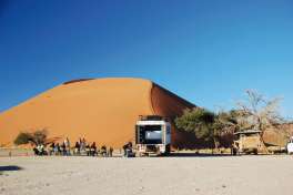 Breakfast at Overland Vehicle after Climbing Dune 45 