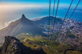 Cape Town City and Lions Head from Table Mountain 