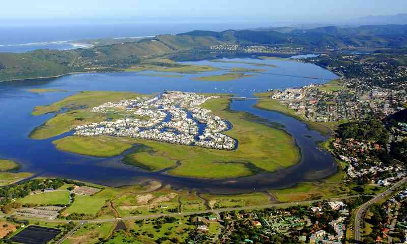 Knysna lagoon from above