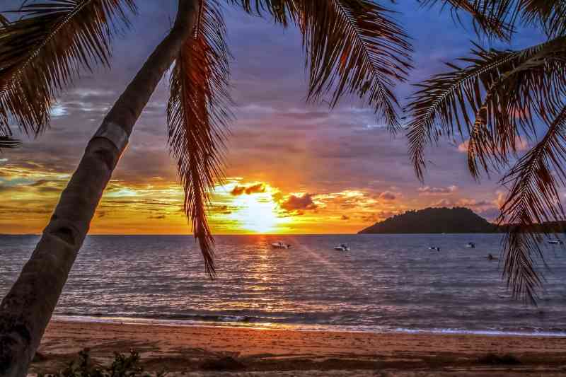 Sunset on nosy be island