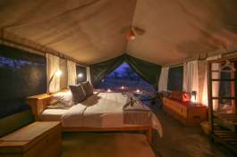 Serengeti North Wilderness Camp tent interior 