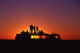Botswana safari sunset 