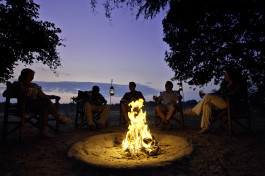 Luangwa River campfire, Zambia Safari 