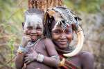 Tribal mother and child Omo valley Ethiopia