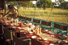 Serengeti  north wilderness Camp dining area 