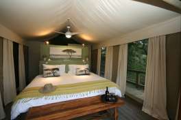 Safari tent interior 