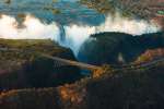 Victoria falls view from helicopter 