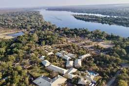 Aerial view of Insika lodge, Victoria falls 