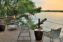 Cresta Mowana restaurant view over Chobe river 