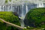 View from helicopter over Victoria falls 