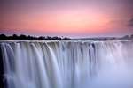 Victoria falls at sunset 