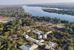 View over Insika lodge and Zambezi River, Victoria falls  