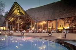 Chobe safari lodge pool area 