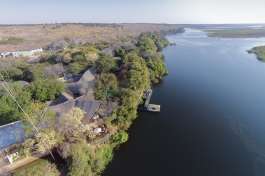 Chobe safari lodge from above 