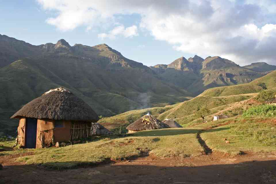 Traditional hut in Lesotho
