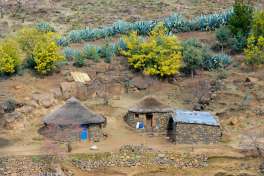 Small Basotho village 