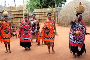 Eswatini women traditional dancing