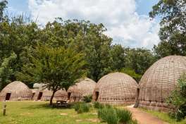 Traditional beehive huts in eSwatini 